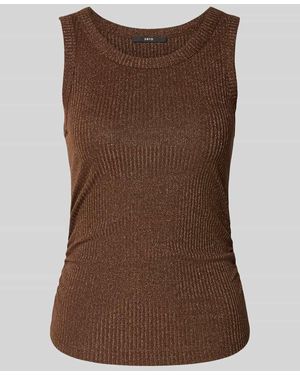 Zero Tanktop aus Viskose-Mix mit Rundhalsausschnitt - Braun