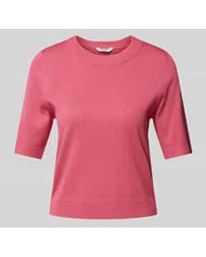 Mbym Gebreid Shirt Met Ronde Hals, Model 'Carla' - Roze
