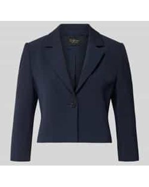 S.oliver Regular Fit Korte Blazer Met Reverskraag - Blauw