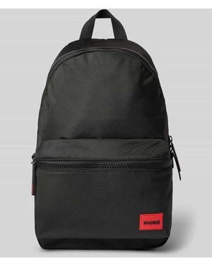 HUGO Rucksack mit Label Patch Modell 'ETHON 3,0' - Schwarz