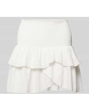 Neo Noir Minirok Met Volantzoom Model 'Carin' - Naturel