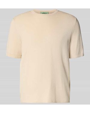 FTC Cashmere Strickshirt mit Kaschmir-Anteil und Knopfleiste - Natur
