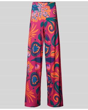 Ouí Stoffhose Mit Allover-Muster - Rot