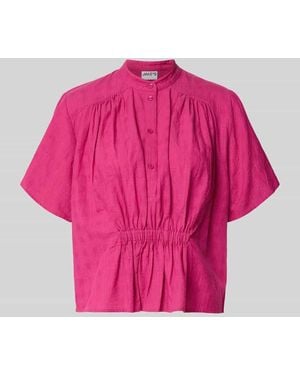 Jake*s Boxy Fit Kurzarmbluse aus reiner Baumwolle - Pink