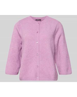 Zero Cardigan mit Rundhalsausschnitt und 3/4-Arm - Pink