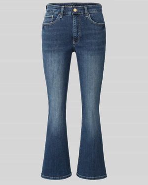 M·a·c Bootcut-Jeans aus Baumwoll-Mix in 7/8-Länge - Blau
