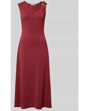 christian berg Midi-Jurk Met Schouder-Applicatie - Rood