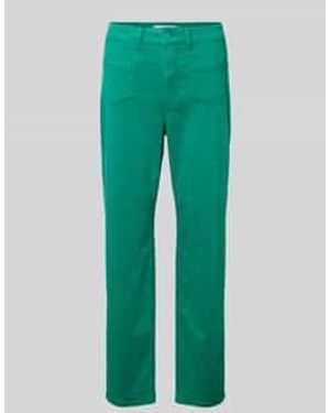 Comma, Regular Fit Jeans Met Opgestikte Zakken - Groen