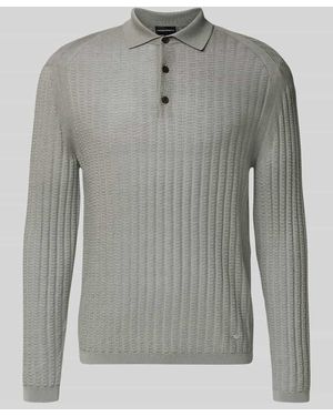 Emporio Armani Slim Fit Pullover aus Lyocell-Mix mit Schurwoll-Anteil - Grau