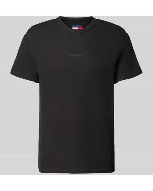 Tommy Hilfiger Slim Fit Strickpullover aus reiner Baumwolle - Schwarz