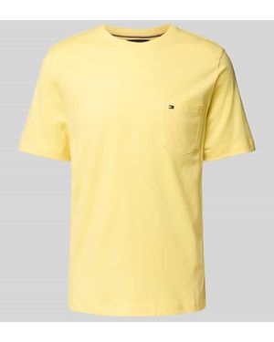 Tommy Hilfiger Regular Fit T-Shirt aus reiner Baumwolle - Gelb