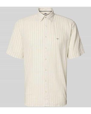 Fynch-Hatton Regular Fit Freizeithemd mit Button-Down-Kragen - Natur