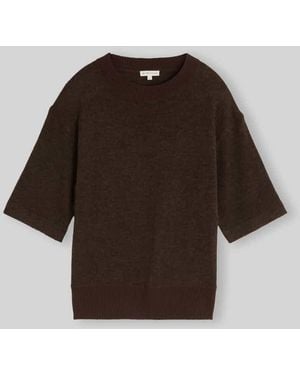 Tom Tailor Regular Fit Pullover mit Baumwoll-Anteil - Braun