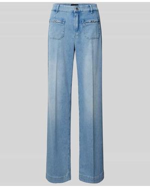 ROSNER Wide Leg Jeans mit Bügelfalten Modell 'Audrey' - Blau