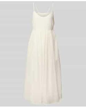 MSCH Copenhagen Midi-Jurk Met Structuurmotief, Model 'Amabel' - Wit