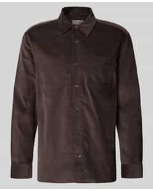 Calvin Klein Easy Fit Corduroy Overhemd Met Borstzakken - Bruin