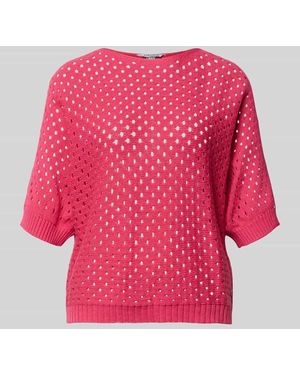 ZABAIONE Strickshirt mit U-Boot-Ausschnitt Modell 'Ho44liday' - Pink