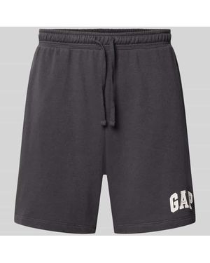 Gap Straight Fit Shorts mit Logo-Stitching Modell 'Arch' - Blau