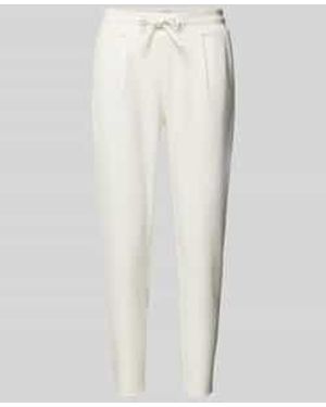 Ichi Sweatpants Met Verkorte Pasvorm - Wit