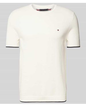 Tommy Hilfiger T-Shirt mit Label-Detail - Natur