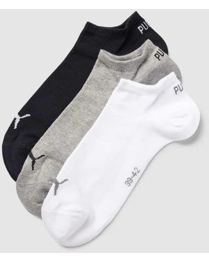 PUMA Sneakersocken mit Label-Details im 3er-Pack - Weiß
