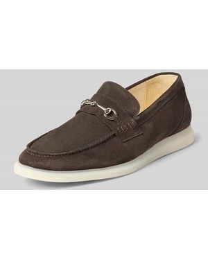 Henry Stevens Loafers aus Leder Modell 'Elia' - Braun