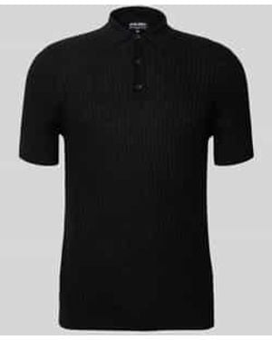 Antony Morato Slim Fit Poloshirt Met Structuurmotief - Zwart