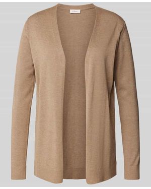 S.oliver Cardigan Mit Gerippten Abschlüssen - Braun