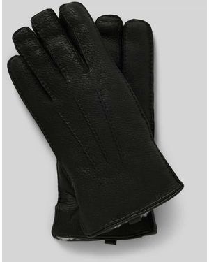 Akaroa Handschuhe mit Lammfell Modell 'BEN' - Schwarz