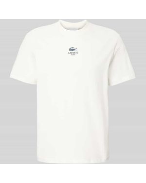 Lacoste Regular Fit T-Shirt aus reiner Baumwolle - Weiß
