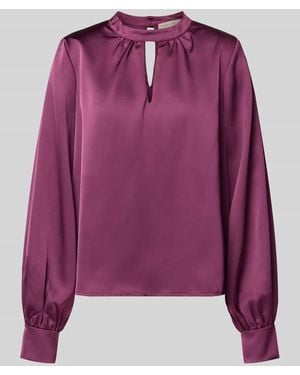 Rinascimento Blusenshirt mit Raffungen - Lila