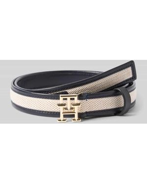 Tommy Hilfiger Gürtel aus Leder mit Baumwoll-Anteil - Grau
