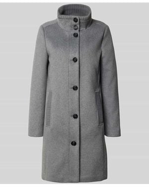 S.oliver Slim Fit Mantel mit Woll-Anteil - Grau