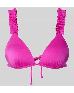 Lascana Bikini-Oberteil mit Rüschenbesatz Modell 'Liora' - Pink