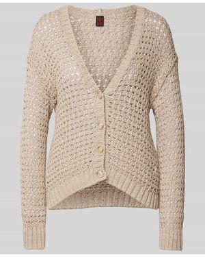 Stefanel Strickjacke Mit Knopfleiste - Natur