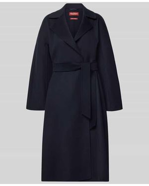 Max Mara Regular Fit Wollmantel mit Kaschmir-Anteil Modell 'CLES' - Blau