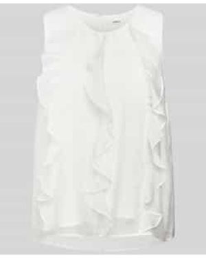 S.oliver Blouse Met Ruches - Wit