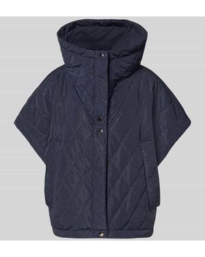 Cph Muse Cape mit Steppnähten und Eingrifftaschen - Blau