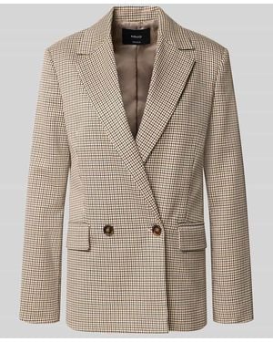 Mango Straight Fit Blazer mit Viskose-Anteil Modell 'Charlott' - Natur