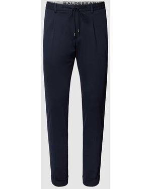 Baldessarini Tapered Fit Bundfaltenhose Mit Tunnelzug Modell 'Cross-1' - Blau