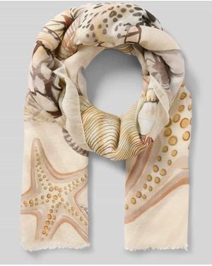 Marc Cain Schal aus Modal-Mix im Allover-Look - Natur