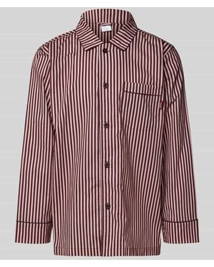 Pockies Pyjama-Oberteil mit Brusttasche - Rot