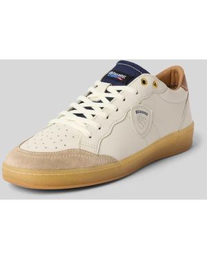 Blauer Usa Sneaker aus Leder-Mix Modell 'MURRAY21' - Weiß