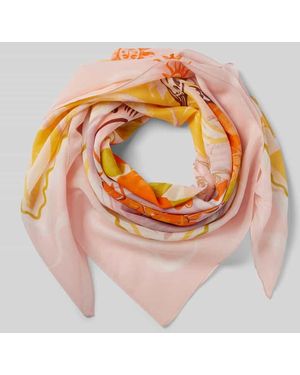 Fraas Tuch aus Baumwoll-Seide-Mix mit Label-Detail - Pink