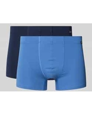 Hanro Boxershort Met Labelpatch - Blauw