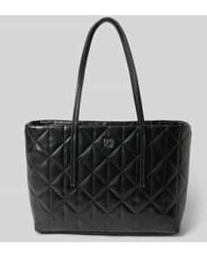 Calvin Klein Tote Bag Met Logodetail, Model 'Quilted' - Zwart