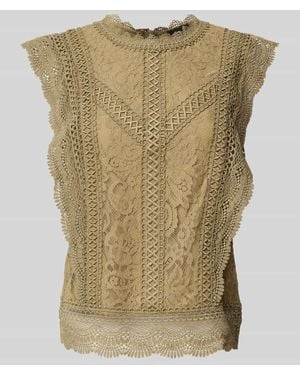 S.oliver Regular Fit Bluse aus Spitze - Natur