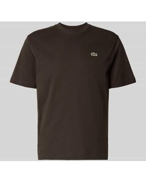 Lacoste Regular Fit T-Shirt aus reiner Baumwolle - Schwarz
