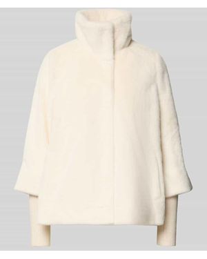 Zero Jacke aus Kunstfell mit Stehkragen - Natur
