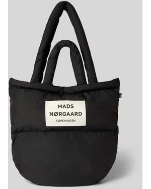 Mads Nørgaard Handtasche mit Label-Detail und Steppnähten - Schwarz